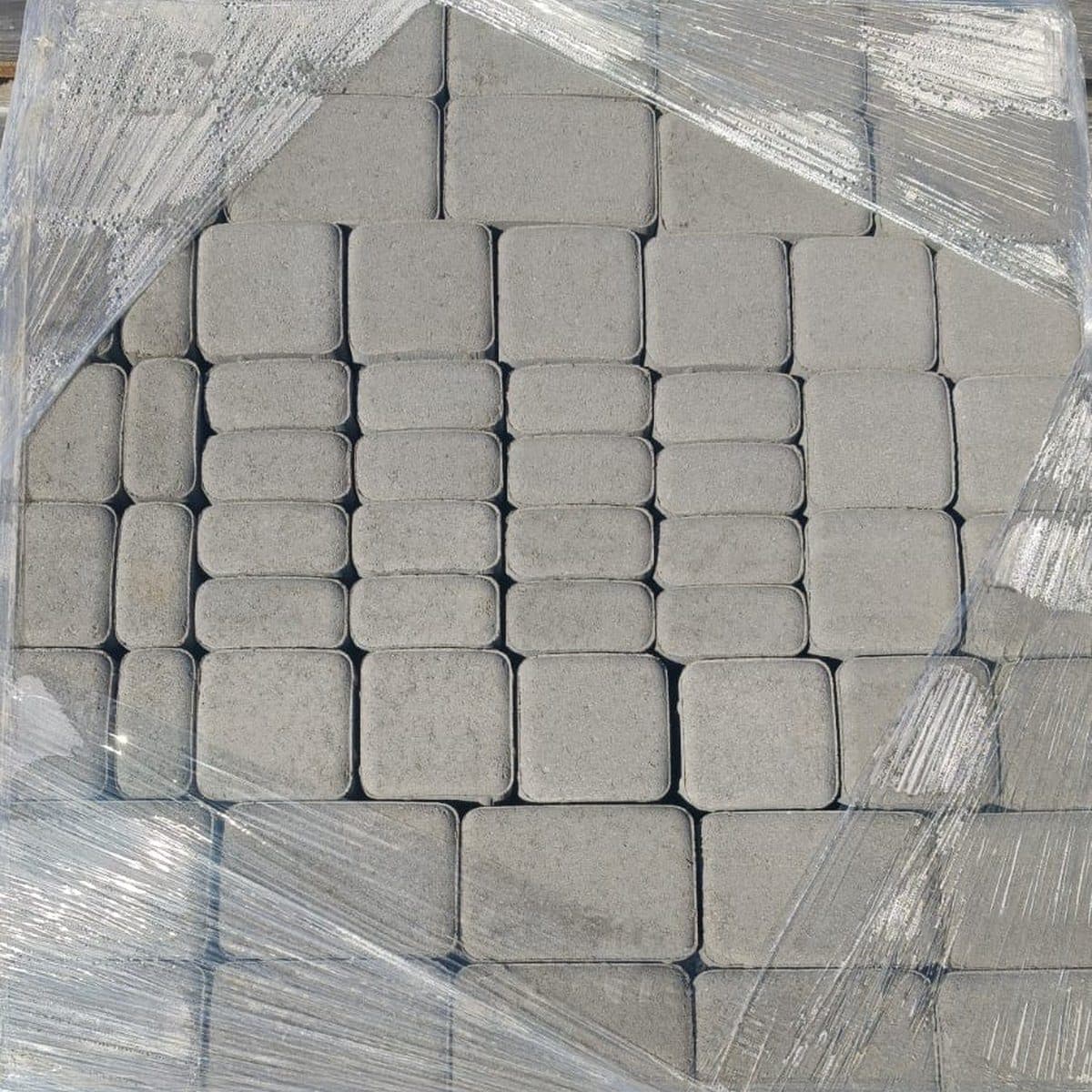 Тротуарная плитка Старый город, 180/120/60×120×60 мм, серый, 180×120×60, 120×120×60, 60×120×60 мм, производство ПСК ВЕКТОР в Санкт-Петербурге, фото 2
